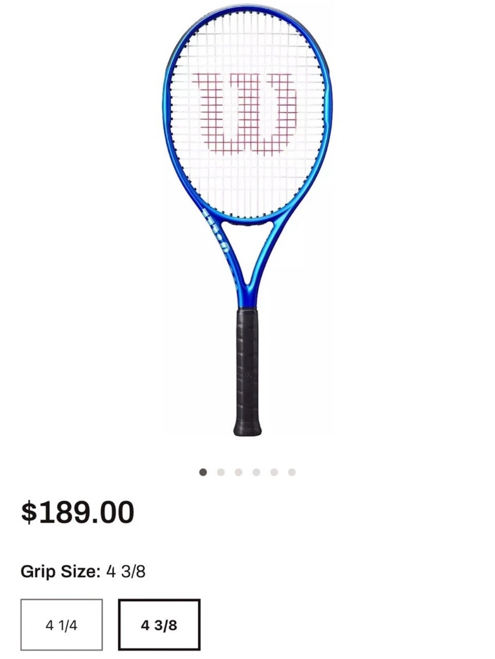 Wilson Blue Tennis Racket with Black Grip